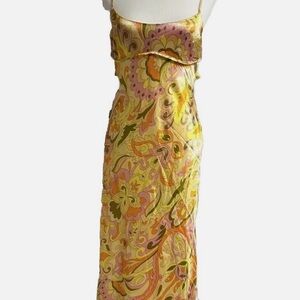 🌼Thirty Thirty🌼Vibrant Yellow Floral Maxi Dress